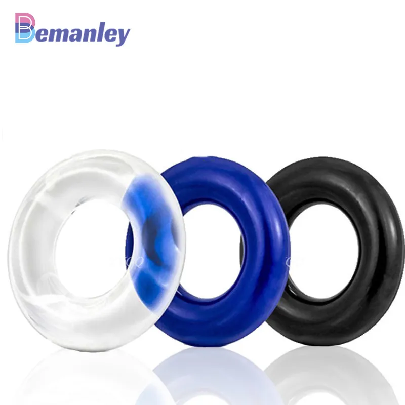 Penis Ring Rubber Male sexy Toy Lock Masturbation Reusable Couple Chastity Game Men's Adult Products 18