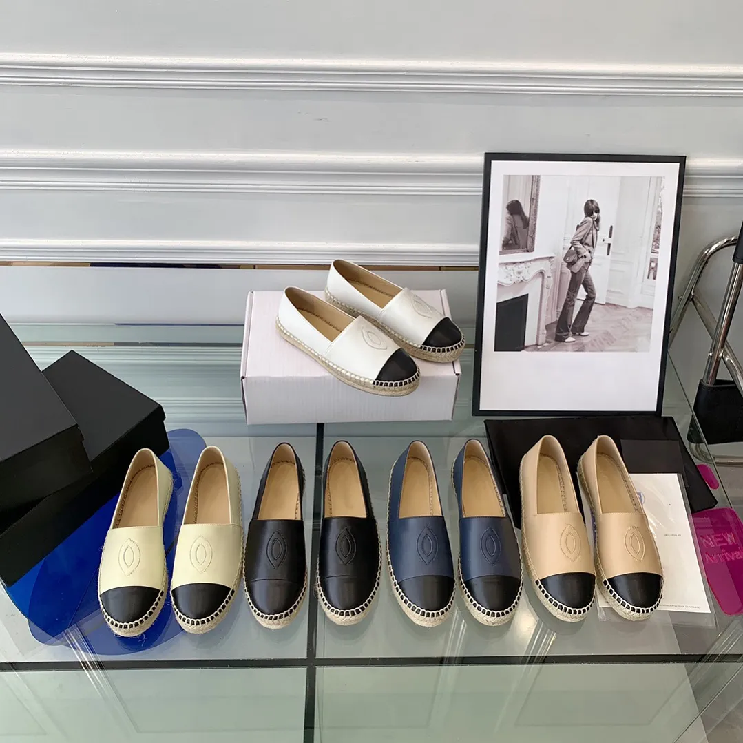 Espadrilles tasarımcı ayakkabı lüks spor ayakkabı kadın gündelik ayakkabı tuval gerçek deri loafers klasik tasarım botları terlik slaytları ayakkabı