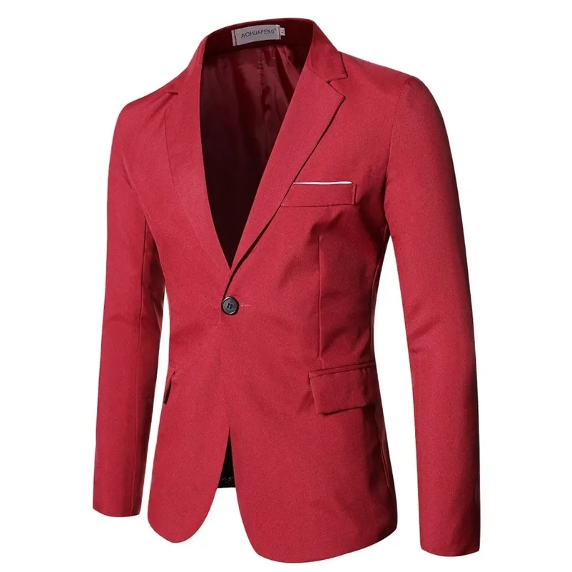 Blazer Men,Men Blazer Slim Fit,Men's Casual Suit Korean Version Slim Groomsman Bridegroom Wedding Business Occupation Suit,-5X 220409