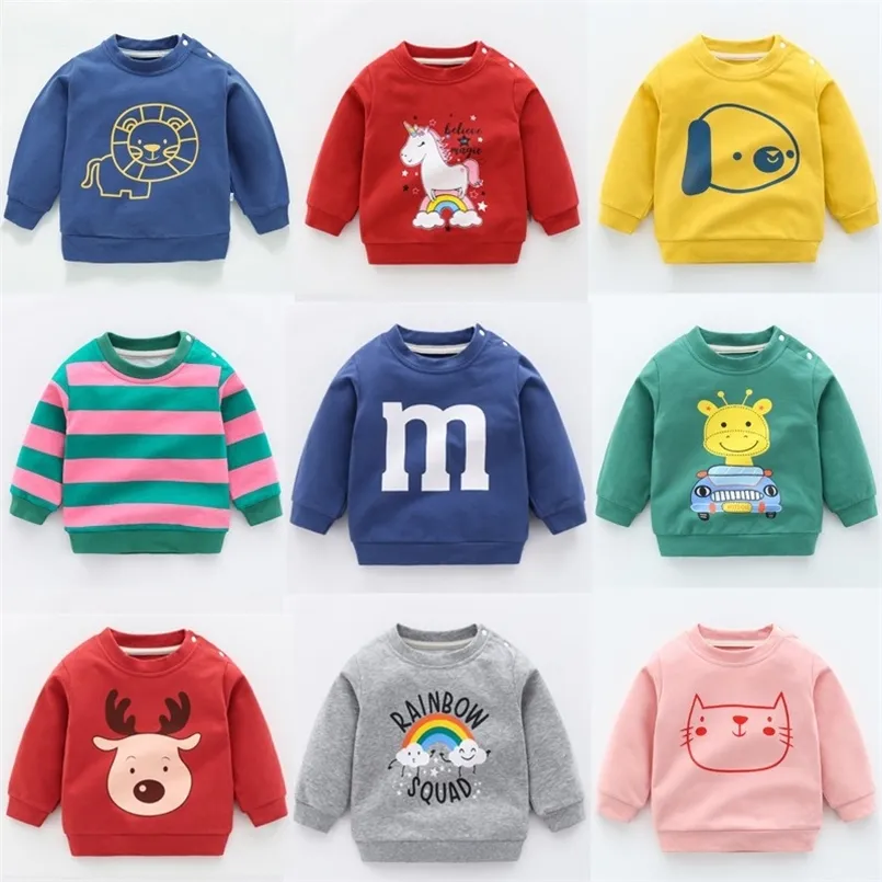 Hoodies Sweatshirt Sweatshirt Sweatshirt Çocuklar için çocuk kıyafetleri tek boynuzlu at Noel üstleri çocuklar için kostüm tanımsız erkek bebek giysileri kapüşonlar 220826