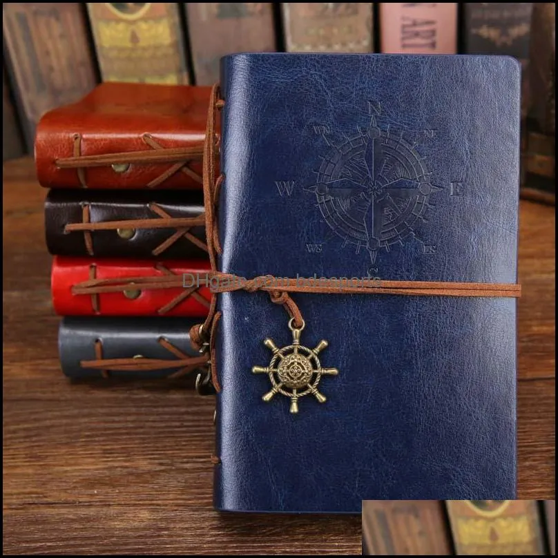 1Pcs/set New Diary Notebook Vintage Pirate Note Book Replaceable Traveler Notepad Book Leather Cover Blank Notebook