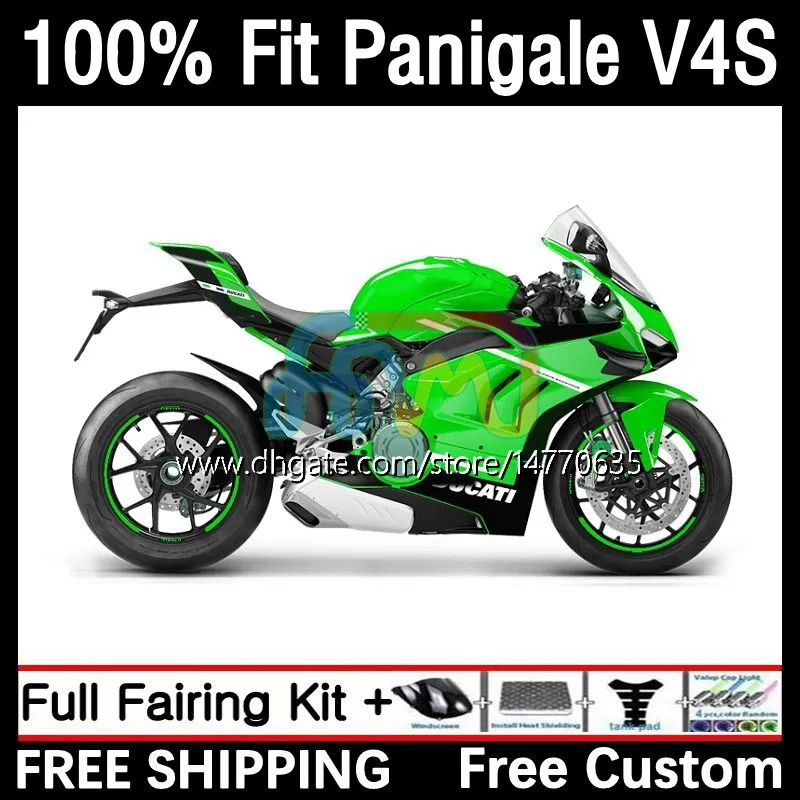 Carénages OEM pour DUCATI Panigale V 4 V4 S R V4S V4R 18-21 Kit carrosserie 1DH.79 Street Fighter V4-S V4-R V-4S 2018 2019 2020 2021 V-4R 18 19 20 21 Moulage par injection Carrosserie vert brillant