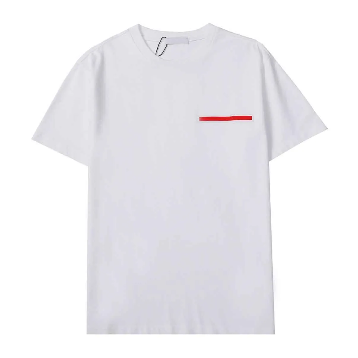 Camisetas masculinas no pescoço redondo bordados e impressos em estilo polar de verão com rua pura algodão 2w2