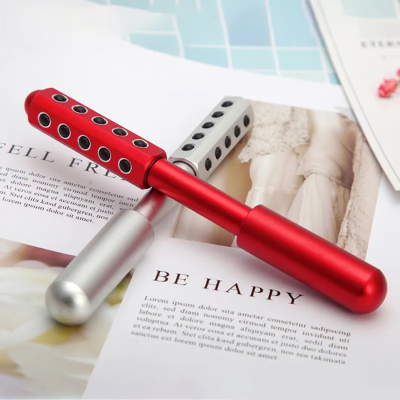 20pcs germanium stone massage roller handheld face liftup rolling massager portable small size skin tightening care tool