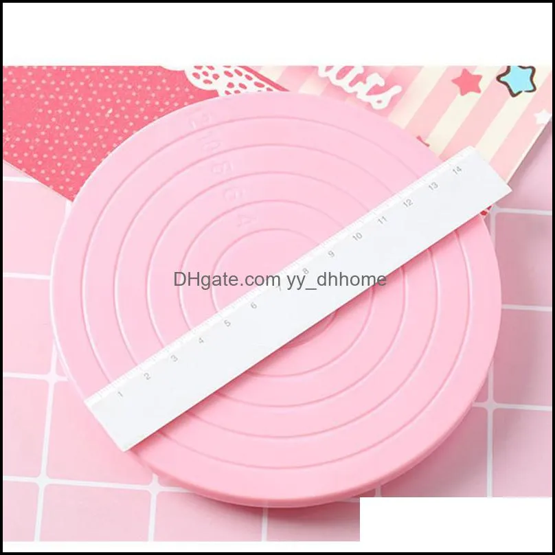 5.5 inch plastic rotating cake turntable silicone forms decorating tools cupcake stand kitchen diy pan baking tool & pastry