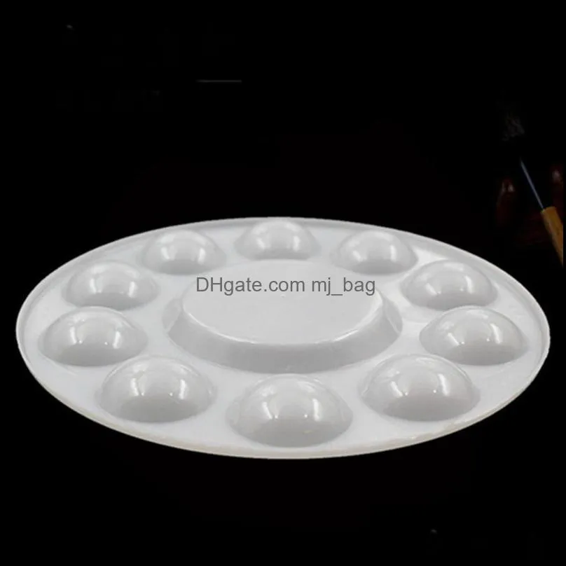 painting tray palettes white 11 well palette plastic round paint palettes for diy craft professional art painting