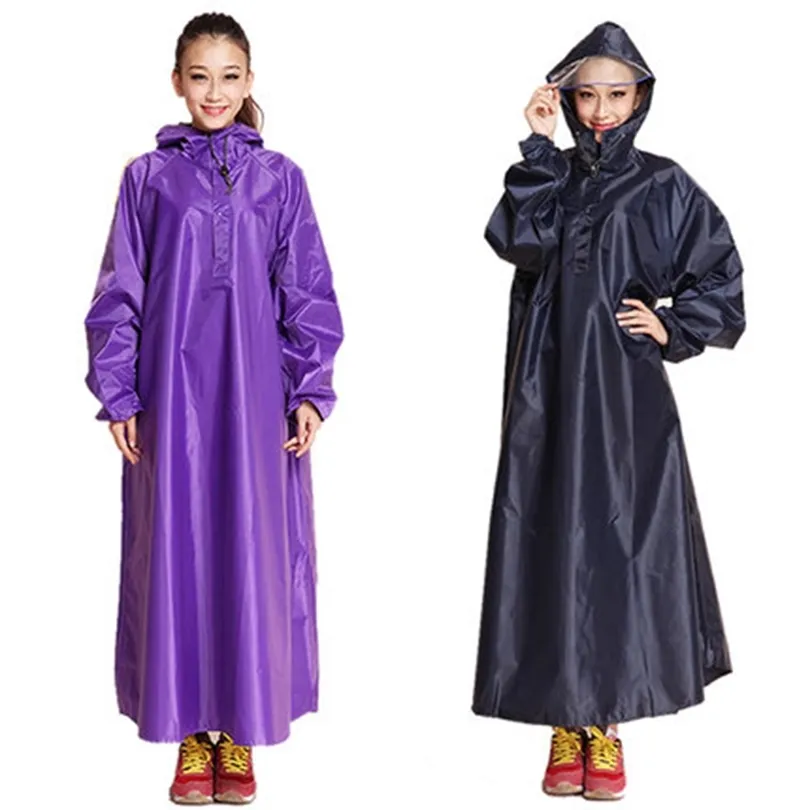 Women Raincoat Dorosły rozmiar Długie okładka kemping Karmit deszczowy płaszcz wiatrówki poncho pokrywka sprzęt capa chuva na zewnątrz odzież deszczowa 50KO173 T200117