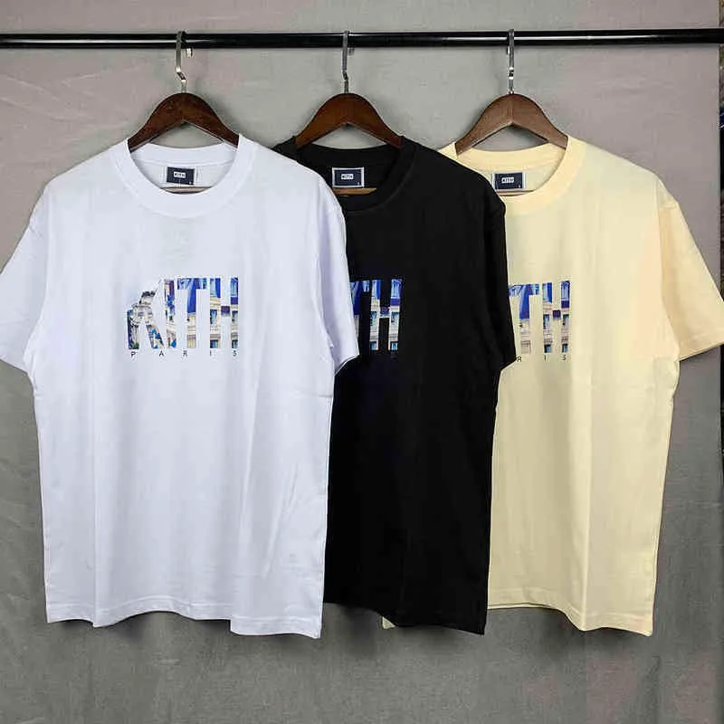 Designer T Shirts For Men Kith Diamond Short Sleeve Plain Black T-shirt Fashion Clothing Brand Round Neck Slim Social Spirit Guy Half Man 000031