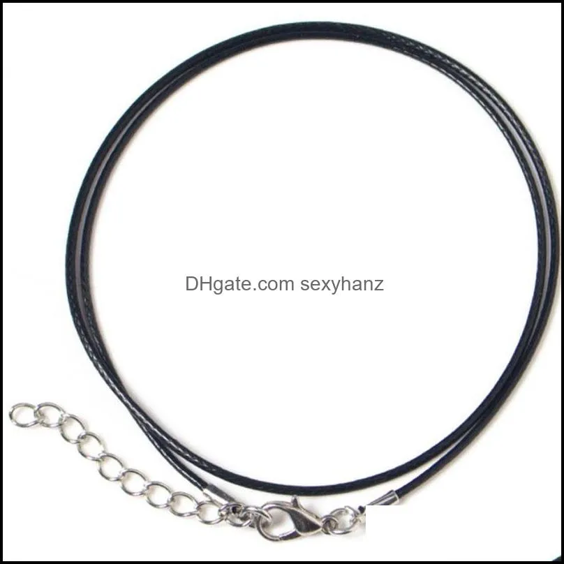 black color string handmade rope chains fashion accessories jewelry for women men pendant necklaces