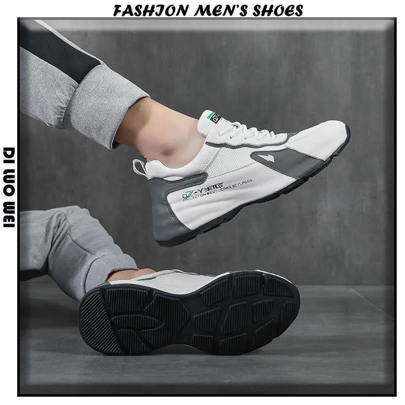 2022 TopSelling Famous brand first layer cowhide men's sport shoes breathable mesh fashion color changing trendy bag sole Designer Classic luxury