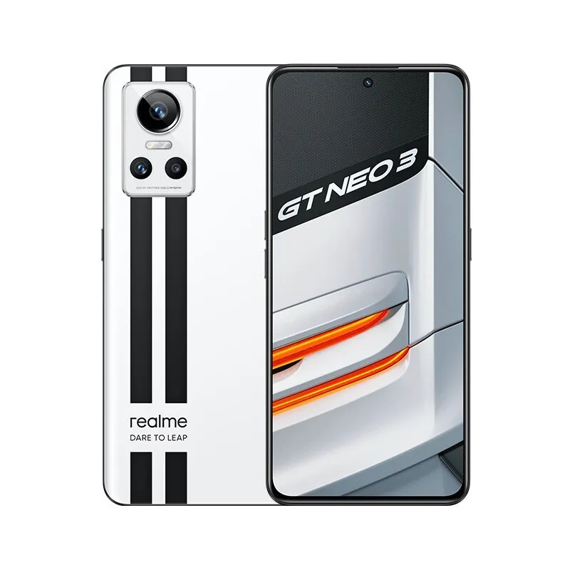 Original Realme GT Neo3 Neo 3 5G Mobiltelefon 12 GB RAM 256 GB ROM Abmessung 8100 50 MP NFC 4500 mAh Android 6,7 Zoll 120 Hz OLED Vollbild-Fingerabdruck-ID-Gesichts-Smart-Handy