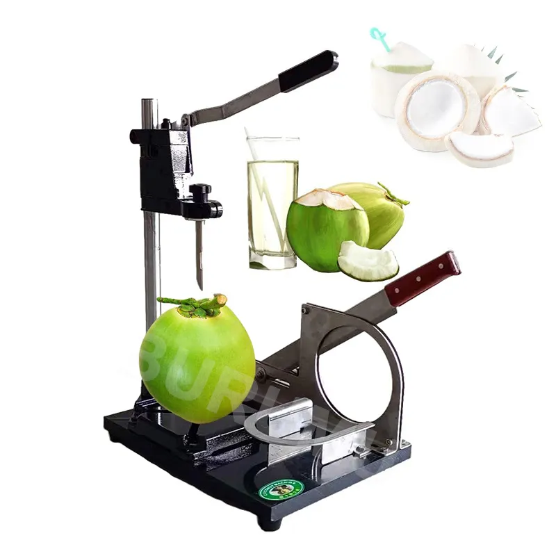 Machine à éplucher la noix de coco verte, couteau tournant pour les fruits et légumes en acier inoxydable, Machine commerciale d'ouverture de la noix de coco