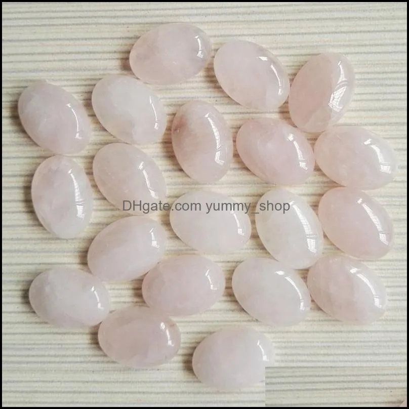Stone Loose Beads Jewelry Natural Crystal Semi-Precious 13X18Mm Tigers Eye Rose Quartz Opal Face For Necklace Rin Dhmby