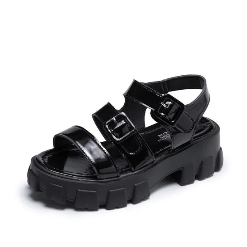 Sandalen vrouwen schoenmode 5,5 cm hiel zomer gespacht niet-slip basale casualsandals