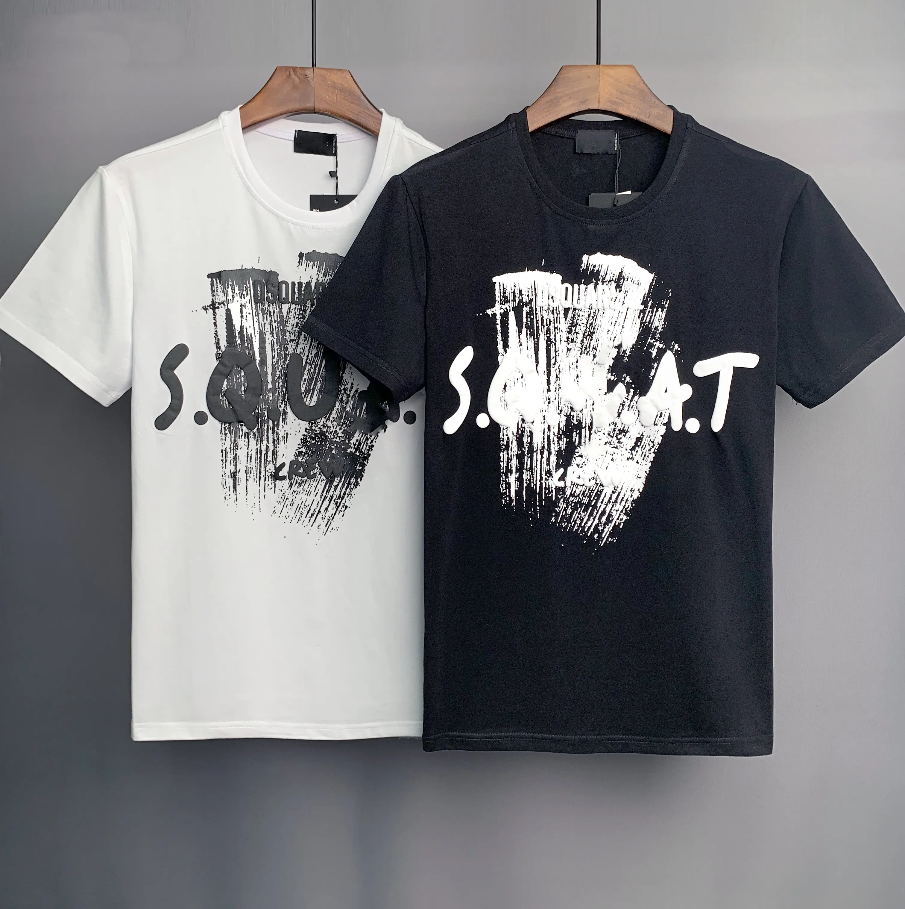 Luxury Casual mens T shirt New Wear designer Short sleeve 100% cotton high quality wholesale black and white size F16