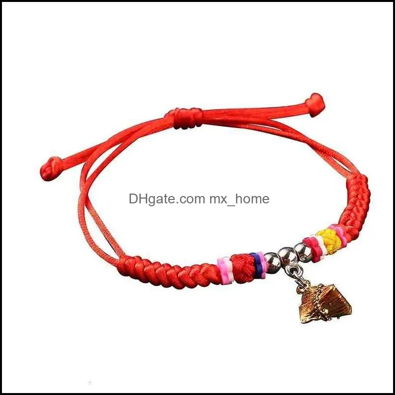 Chinese-style Products Chinese Style Woven Diamond Knot Thread Dragon Boat Festival Color Rope Silver Zongzi Gold and Dustpan Double Line Ball