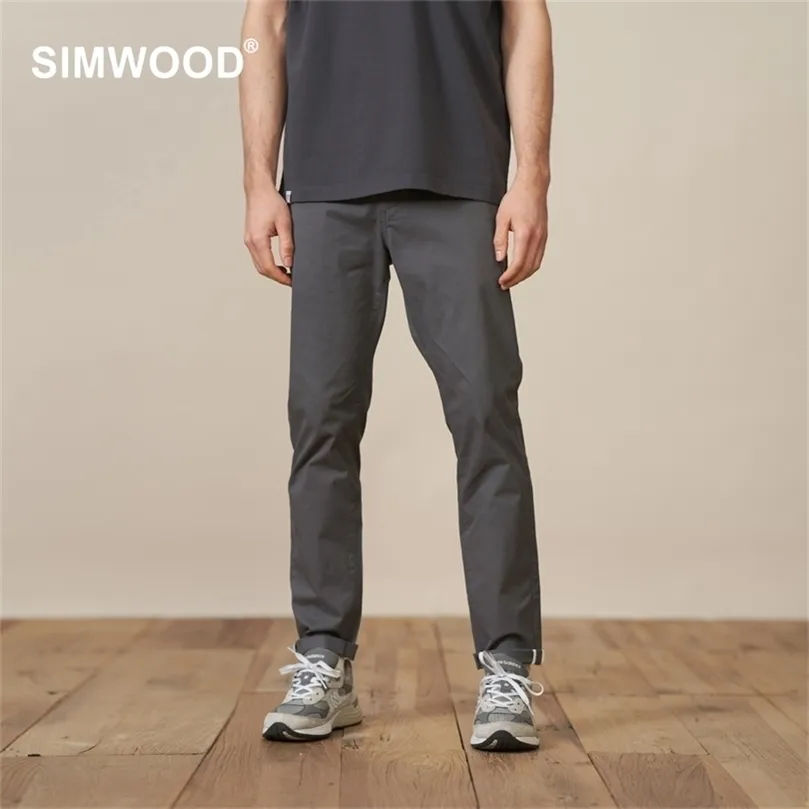 Frühling Sommer Tapered Pants Herren Basic Bequeme Chinos Smart Causal Hochwertige Garderobe Essential Hose 220713