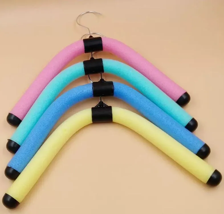 Colorful Bendable Sponge Adult Clothes Hanger Children Coat Hanger Adjustable Foam Rack