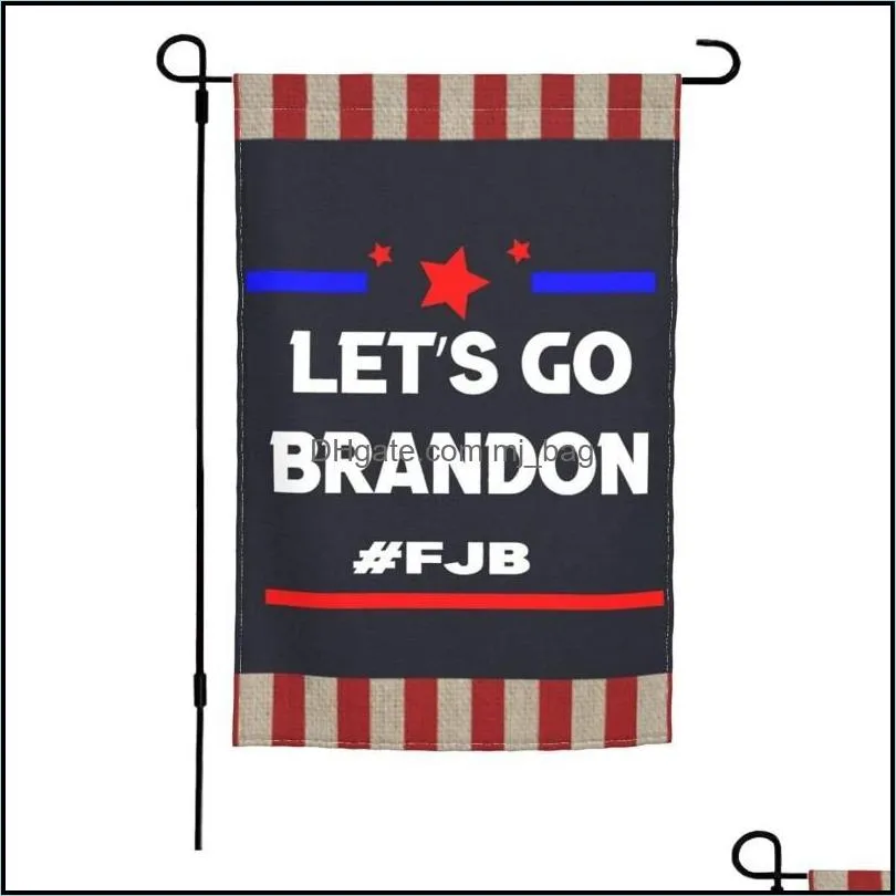 stock let`s go brandon flags 45*30 garden banner multi style 2021 fjb printing festive party supplies gifts paa10158