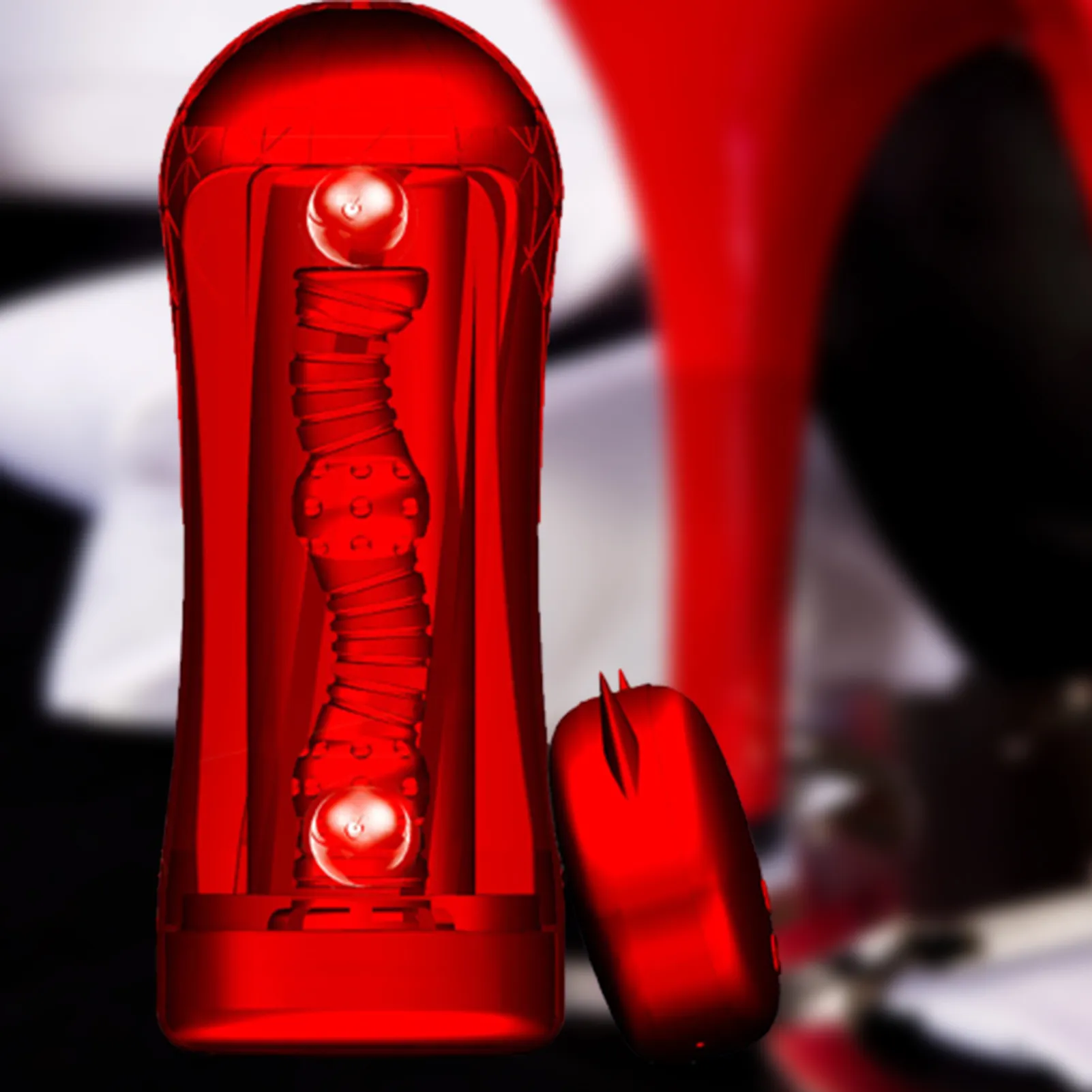 Olo trådlös fjärrkontroll manlig onanator cup penis pump vibrator för män dubbla vibrerande bollar glans stimulator sexig leksak