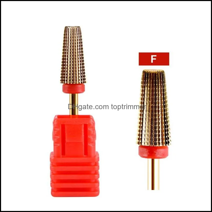 Nail Art Equipment 5 In 1 Carbide Drill Bit Two-way Tapered Milling Cutters For Gel Polish Remover Electric Manicure Files