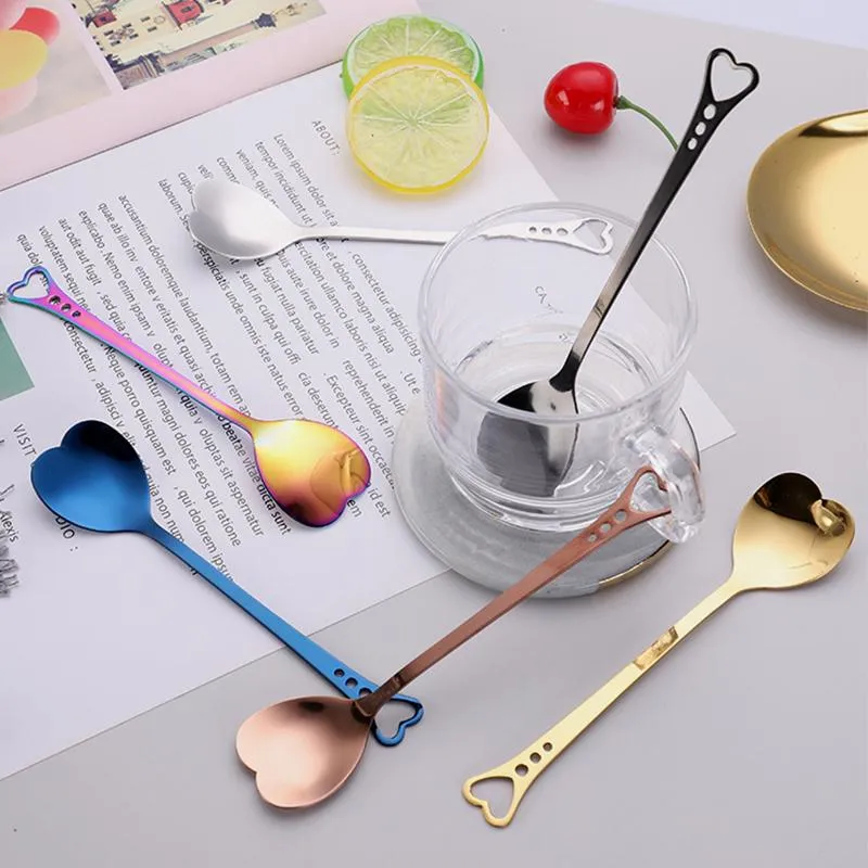Creative Stirring High-Quality Stainless Steel Love Spoon Heart-Shaped Coffee Spoon Wedding Gifts Souvenirs XG0300