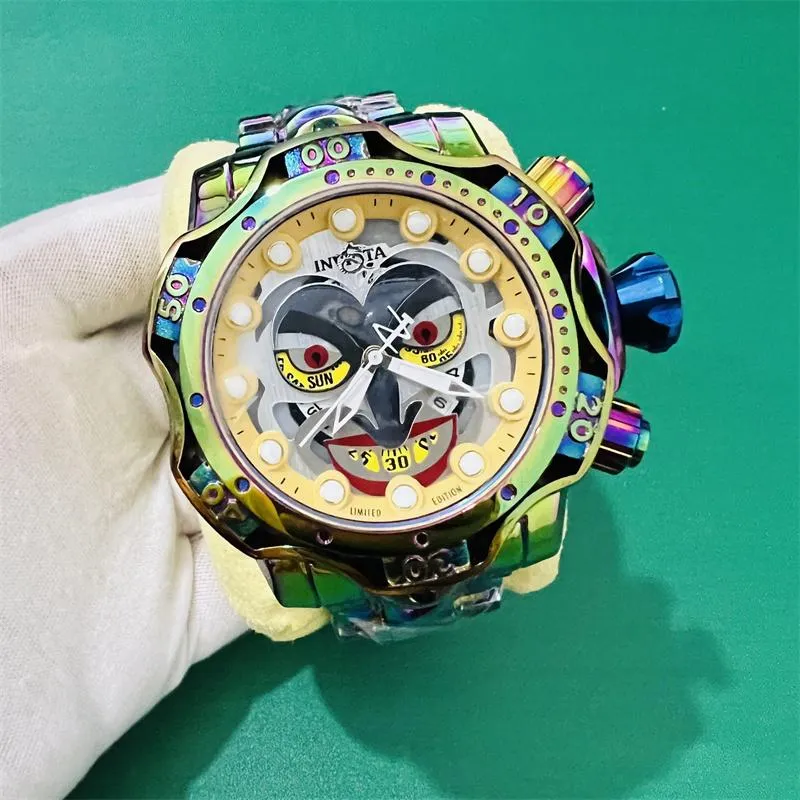 Wristwatches 100% Joker Mens Quartz Watch Luminous Waterproof Luxury Wristwatch Invincible Invicto Reloj De Hombre For Drop