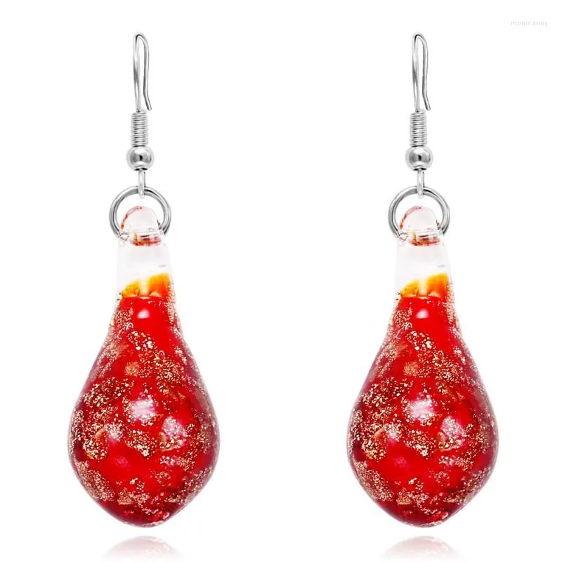 Dangle Chandelier Jel Handmade Murano Glass Drop Earring for Women Lampwork Jewelry 여성 물 이어링 크리스마스 선물 Fashiondangle Mon