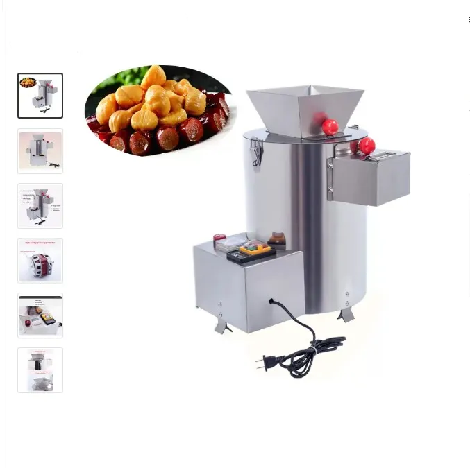 Matbearbetningsutrustning kommersiell automatisk kastanj Peeler Chestnut Sheller Electric Shelling Machine