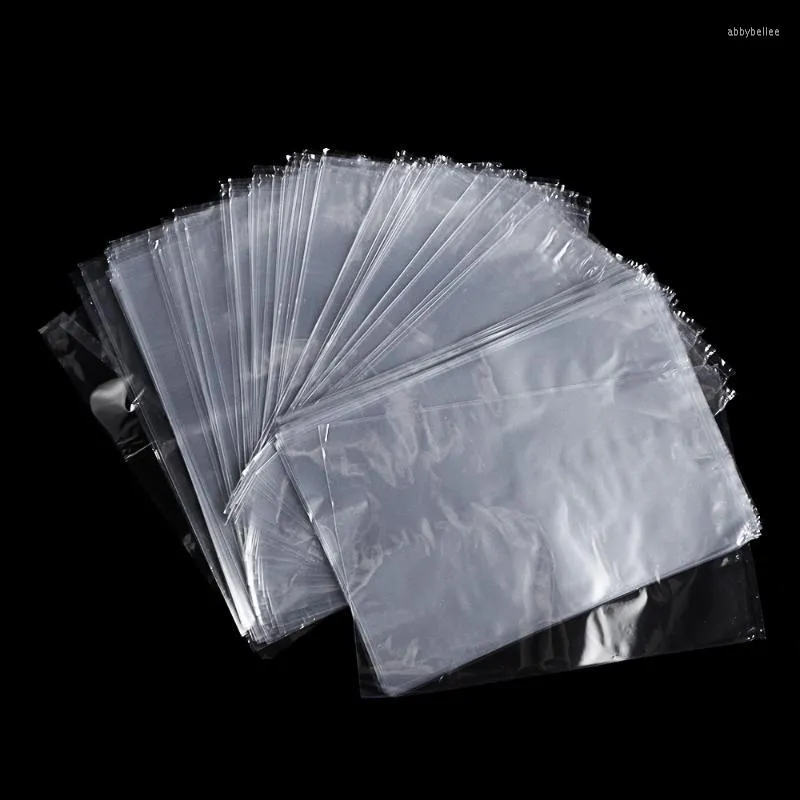 Storage Bags 100pcs/pack PVC Shrink Wrap Heat Sealing Film Wrapping For Soap Book Bath Shoe Seal Baskets Packaging BagsStorage