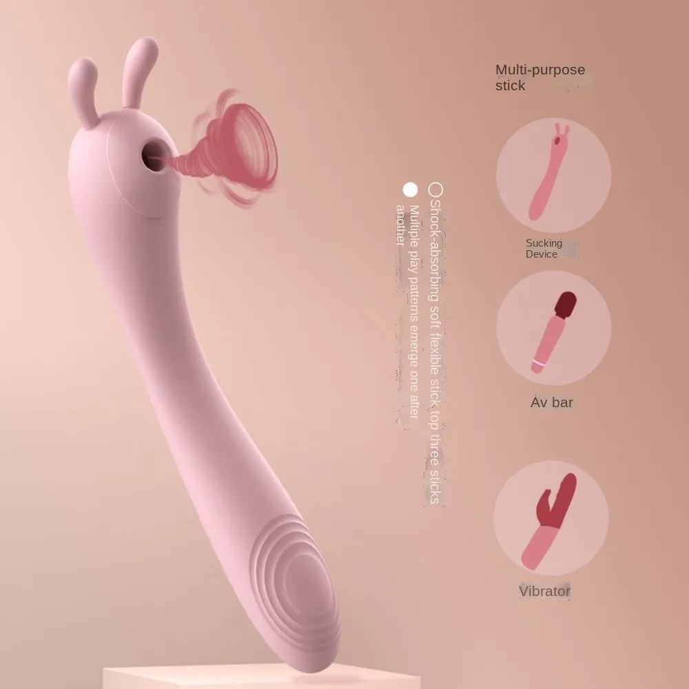 Suceur vibration multifonctionnel femelle masturbation produit adulte charge masseur lapin avide de bouton de bâton Soft g.