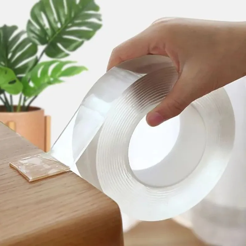 Andere huishoudelijke zonneën 1/3/5m Nano Tape dubbelzijdige tape transparante herbruikbare waterdichte lijmbanden Reinigbare keuken badkamer benodigdheden