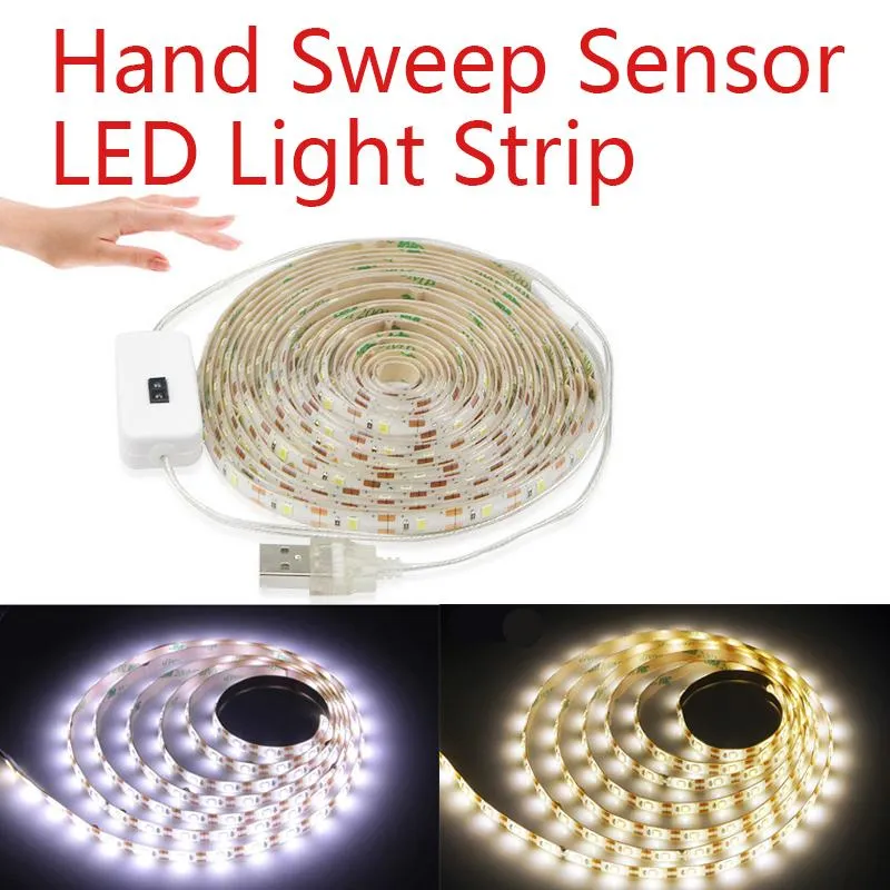 Strips Smart USB Hand Scan Inductie Infraroodsensor Licht met LED -achtergrondverlichting TV Kitchen Bar DC 5V Waterdichte Barled