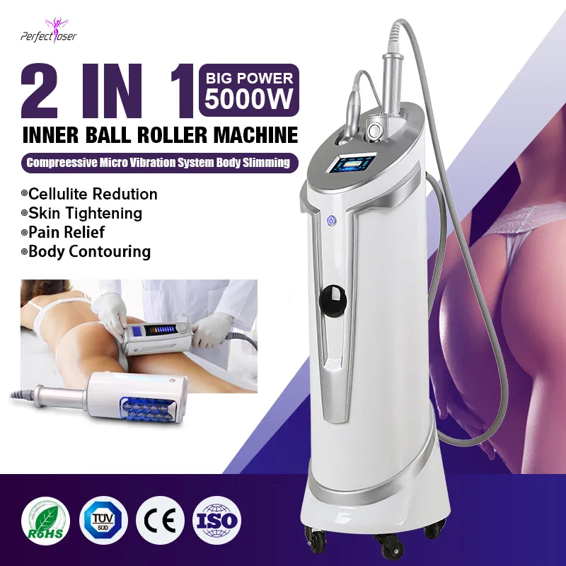 New Product Jade Face Roller Body Shape Beauty Machine Cellulite Reduction Skin Tightening Inner Ball Derma Roller For Face Compreessive Micro Vibration System