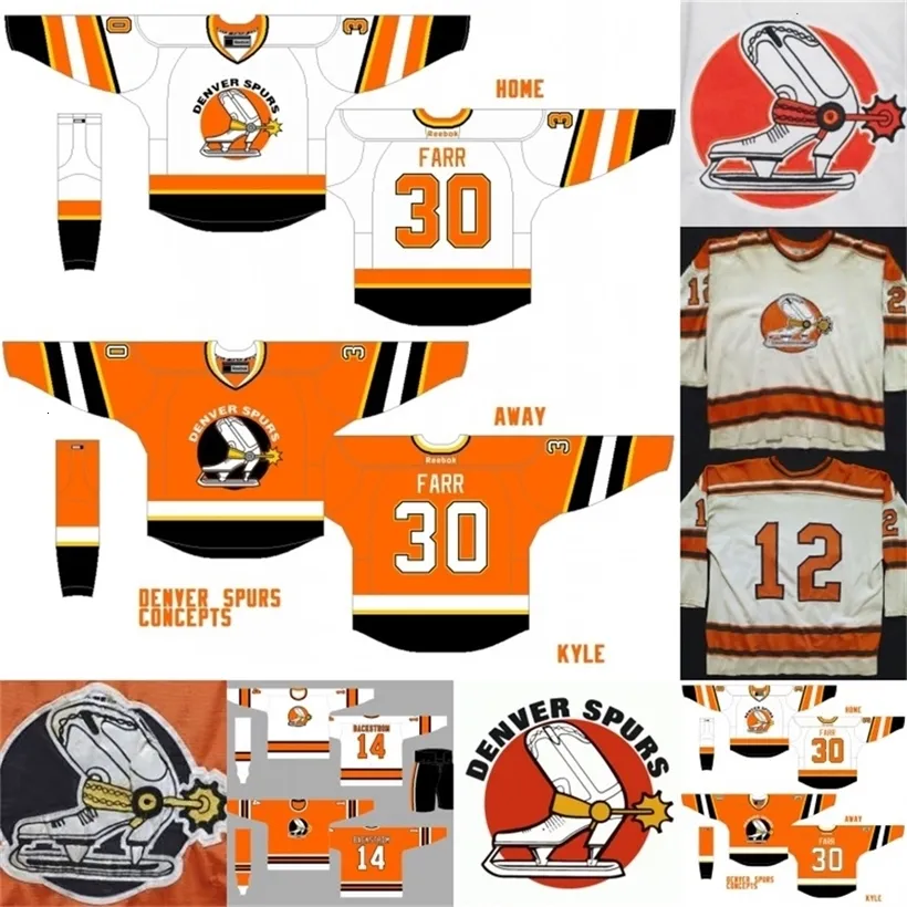 CeoMit Denver Hockey Jersey 12 Bob McCord 14 BACKSTROM 30 FARR 100% ...