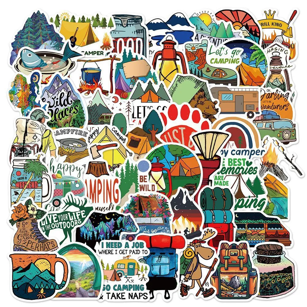50 Cool Waterproof Camping Animal Crossing Stickers For Outdoor Adventure,  Nature, Hiking, Backpacks, Bottles, Phones, And Cars Aesthetic Vinyl Decals  From Sportop_company, $3.13