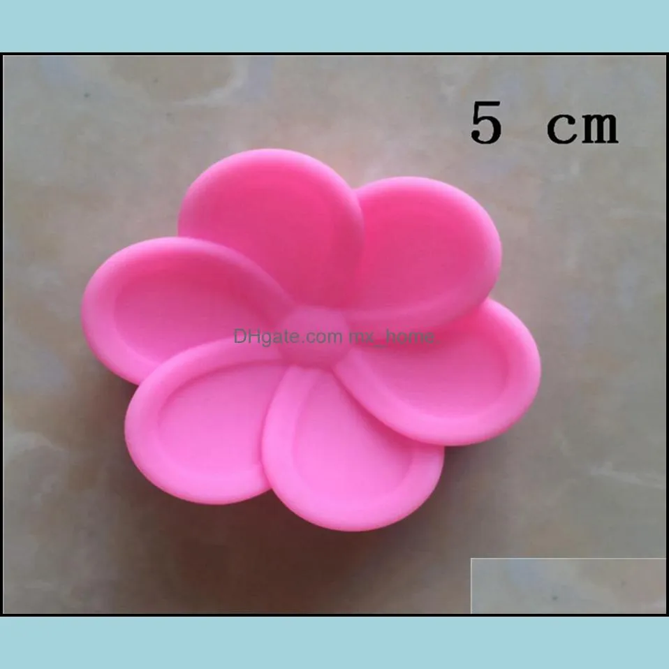 200pcs/lot 5cm Begonia flowers Shaped Silicone Molds DIY Hand Soap Mold Silicone Cake Mould Fondant Cake Decorating Tools