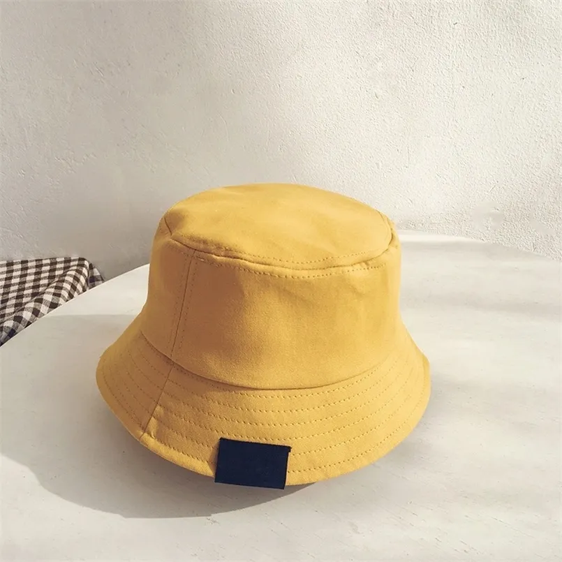 Gelber Hut Sommer Weiche Baumwolle Junge Mädchen Sonnenhüte Kleinkind Kleinkind Lässige Strandkappen Kinder Kinder Panama Cap Fit 1-3Y 220514