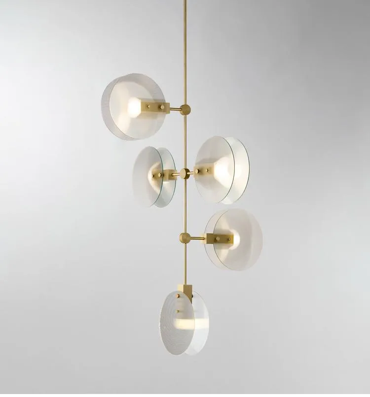 Pendellampor nordisk kreativ designer personlighet ljuskrona enkel modern glas restaurang vardagsrum lampa utställning hall villa trappa la