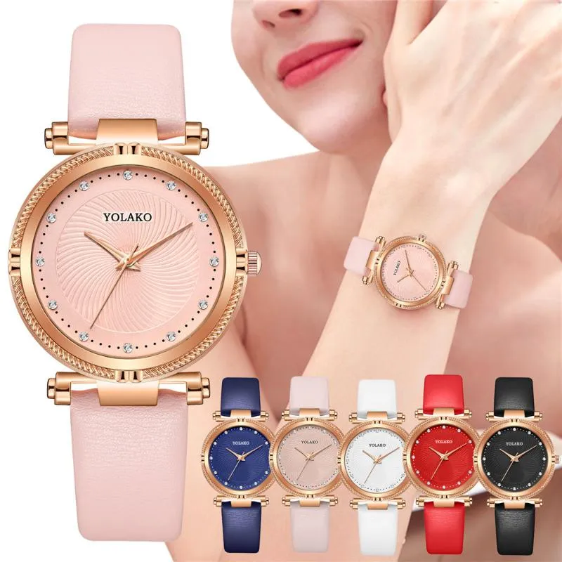 Wristwatches Fashion Women Luxury Watches Womens Crystal Leather Strap Quartz Watch For Ladies Relogio Feminino ClockWristwatchesWristwatche