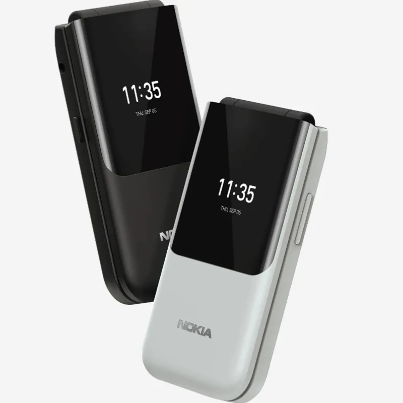 Orijinal Yenilenmiş Cep Telefonları Nokia 2720 Flip Telefon Çift Ekran 2G Yaşlı Adam Öğrenci Telefonu Için Çift Kart