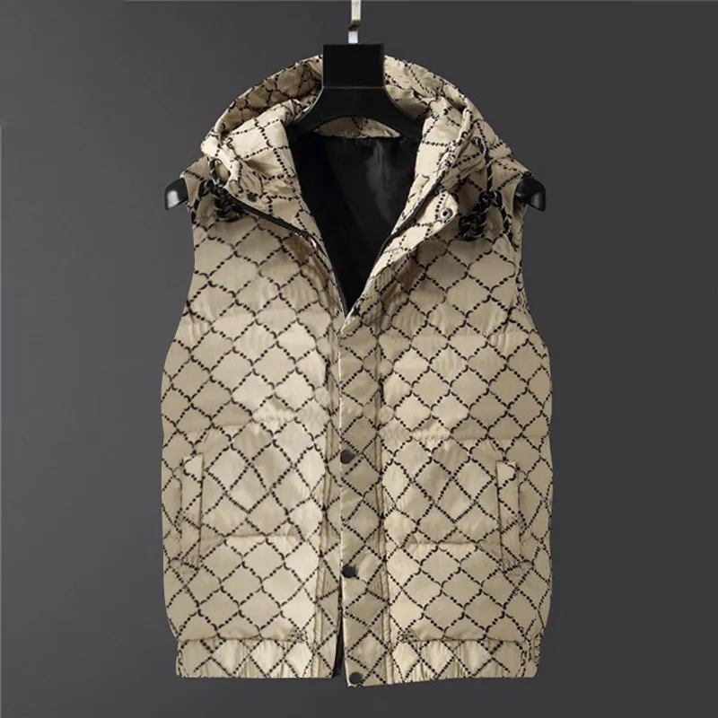Men's Camouflage Hooded Bodywarmer Vest, Zip Sleeveless Winter Jacket M-3XL