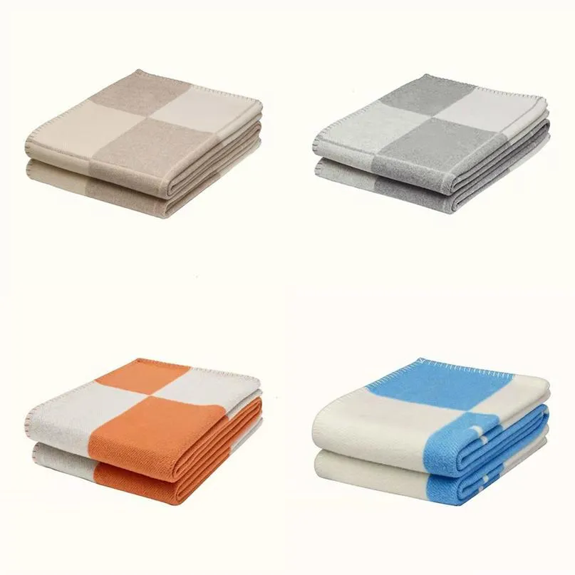 Letter H Cashmere Blanket 140*170cm Crochet Soft Scarf Shawl Portable