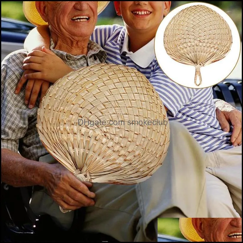 Other Home Decor Chinese Style Handmade Fan Retro Natural Bamboo Braided Summer Cooling Hand Art Crafts Woven Decorations