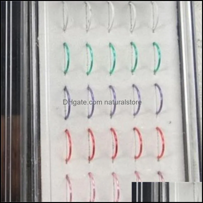 40pcs stainless steel nose rings fashion multi colour woman body puncture jewelry nasal ring sellers 3 5ds k2