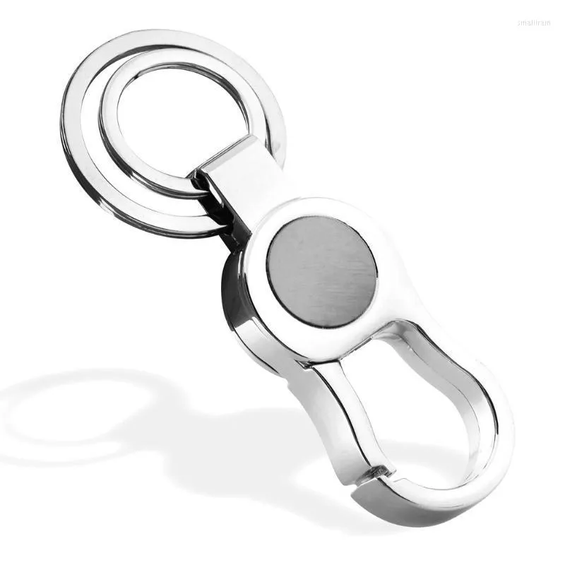 Chaves de chaves de couro clássico de couro de chave de anel de anel duplo da cintura pendente de penduramento criativo da cintura Smal22