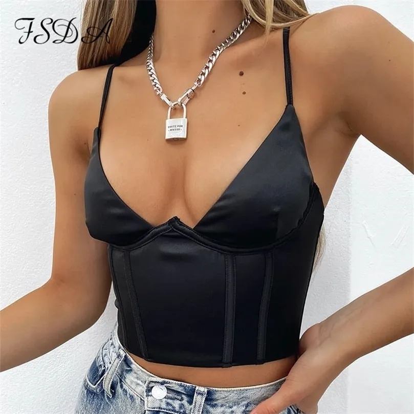Women's Bustier Tops Spaghetti Strap Sexy Backless Camisole Crop