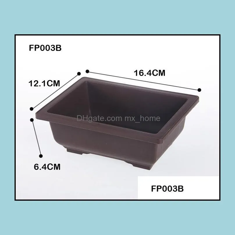 Free shipping Hot Sale RetroStyle Plastic Bonsai Pot Balcony Square Flower Planter Nursery Pots Basin Maceta Cuadrada Wholesale