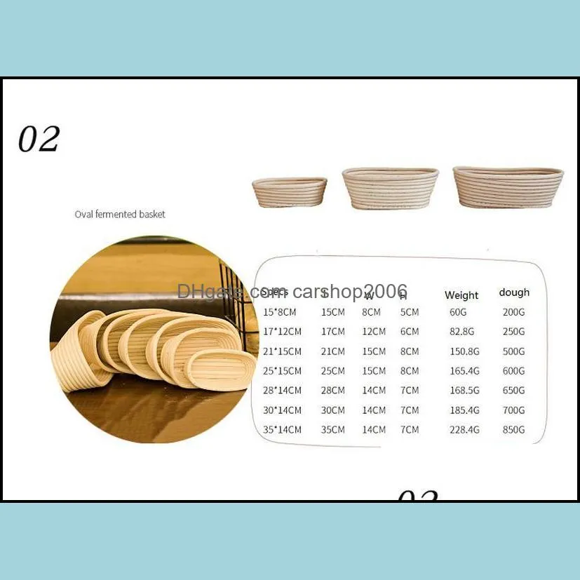 bread proofing basket indonesia rattan woven european fermentation bowl kitchen baking tool round dough mold oval weaving pae10506