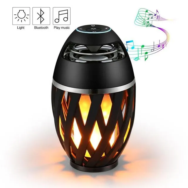 مكبر صوت Bluetooth Light LED ، لاعب مكبر الصوت المحمولة اللاسلكي لاعب LED Flame Torch Torch Light Lightbar